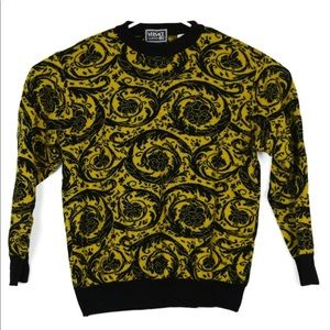 VERSACE V2 CLASSIC Vintage Sweater Merino Wool. L but could also fit as M